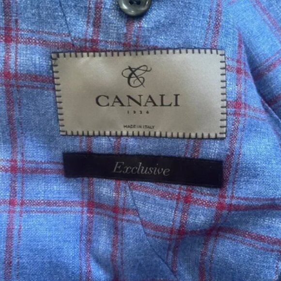 Canali Exclusive Silk/Cashmere Plaid Blazer - Picture 4 of 9